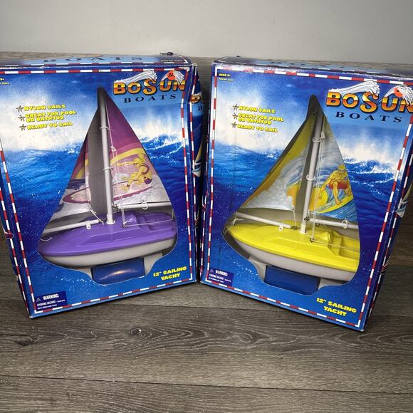 Bosun Boats By Reeves USA 12” Sailing Yacht New In Box ~set Of 2 - Picture 1 of 6